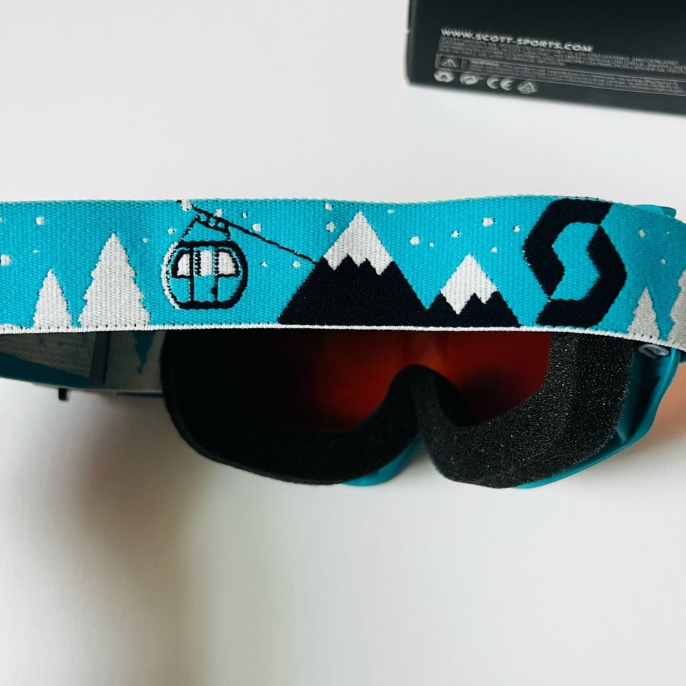 Scott Teal Ski Goggles with Red Lenses - Picture 3 of 5